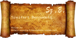Szeifert Bernadett névjegykártya