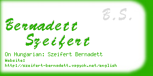 bernadett szeifert business card